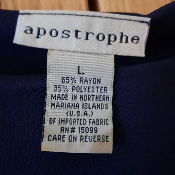 **PRICE DROP** Apostrophe Strap Dress W/Matching Overtop, Dress L, Top M - Picture 4 of 7